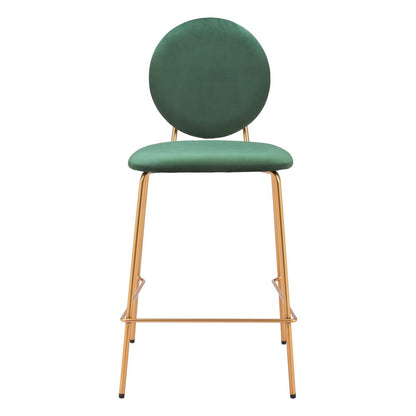 Zuo Modern - Odessa Counter Stool (Set of 2) Green & Gold - 109805 veiw 3