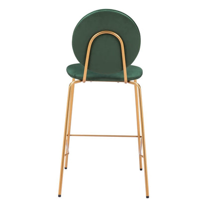 Zuo Modern - Odessa Counter Stool (Set of 2) Green & Gold - 109805 veiw 4