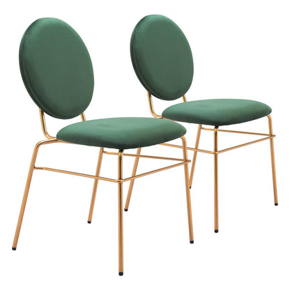 Zuo Modern - Odessa Dining Chair (Set of 2) Green & Gold - 109804 veiw 1
