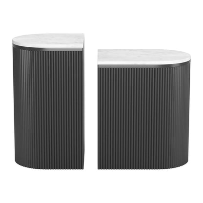 Zuo Modern - Ormara Side Table Set (2-Piece) White & Black - 109919 veiw 3