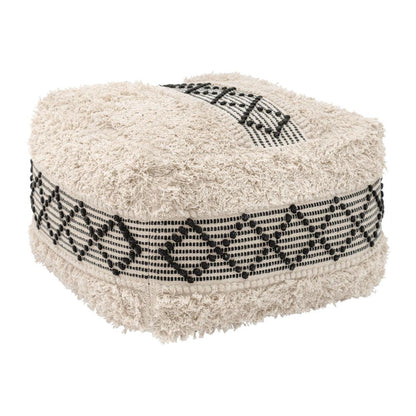 Zuo Modern - Pisco Ottoman Beige & Black - 109823 veiw 3