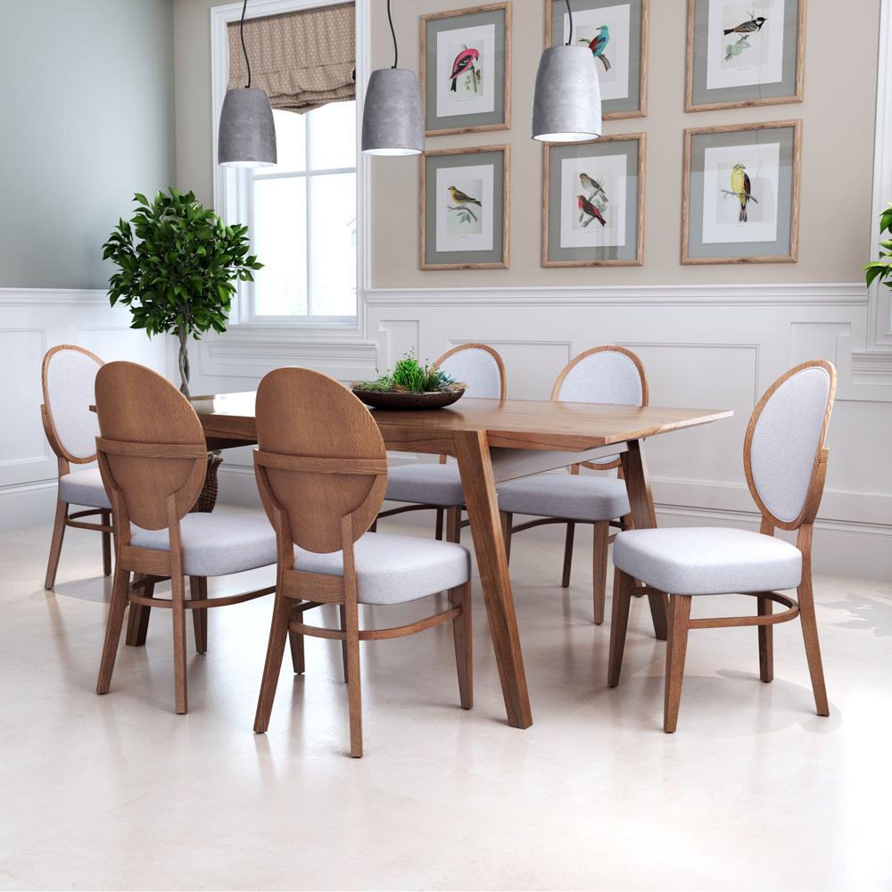 Zuo Modern - Regents Dining Chair (Set of 2) Walnut & Light Gray - 100982 veiw 5