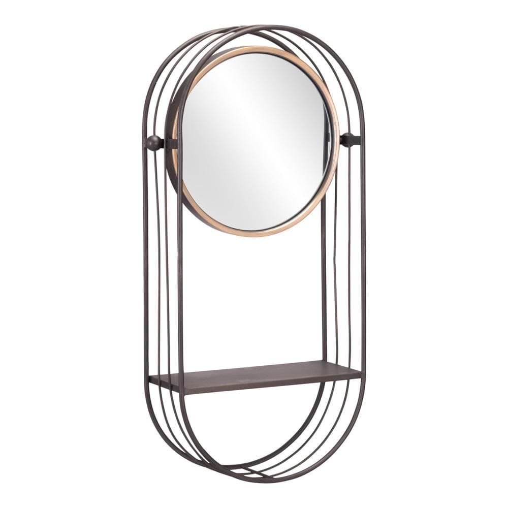 Zuo Modern - Saroni Mirror Shelf Antique Gray - A12234 veiw 3