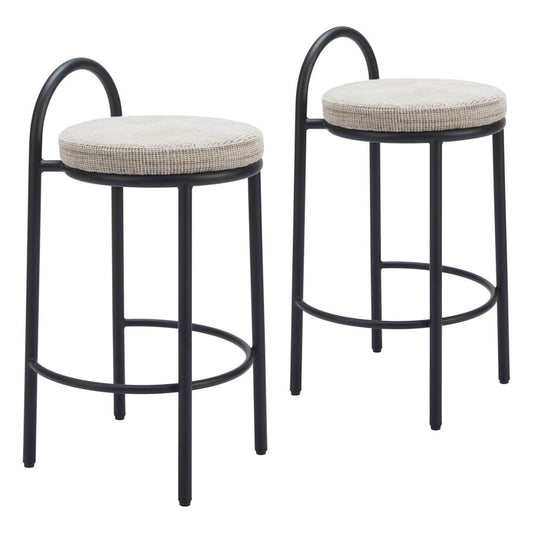 Zuo Modern - Sisal Counter Stool (Set of 2) Beige Tweed - 110096 veiw 1