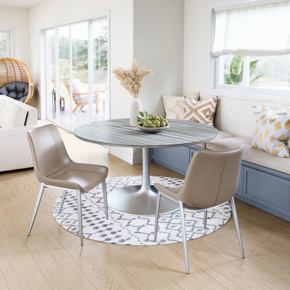 Zuo Modern - Star City Dining Table (60in) Gray & Silver - 109452 veiw 5