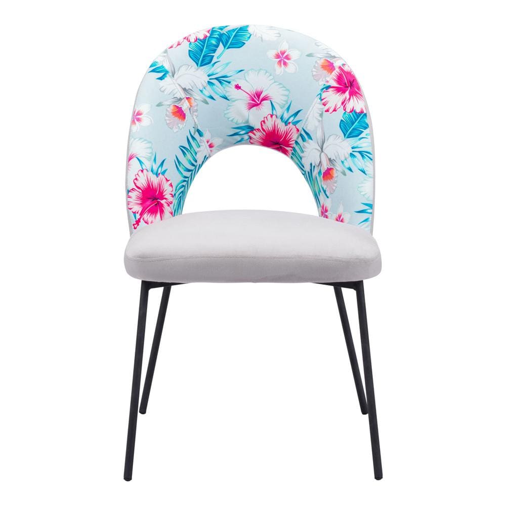 Zuo Modern - Torrey Dining Chair (Set of 2) Multicolor Print & Gray - 109365 veiw 3