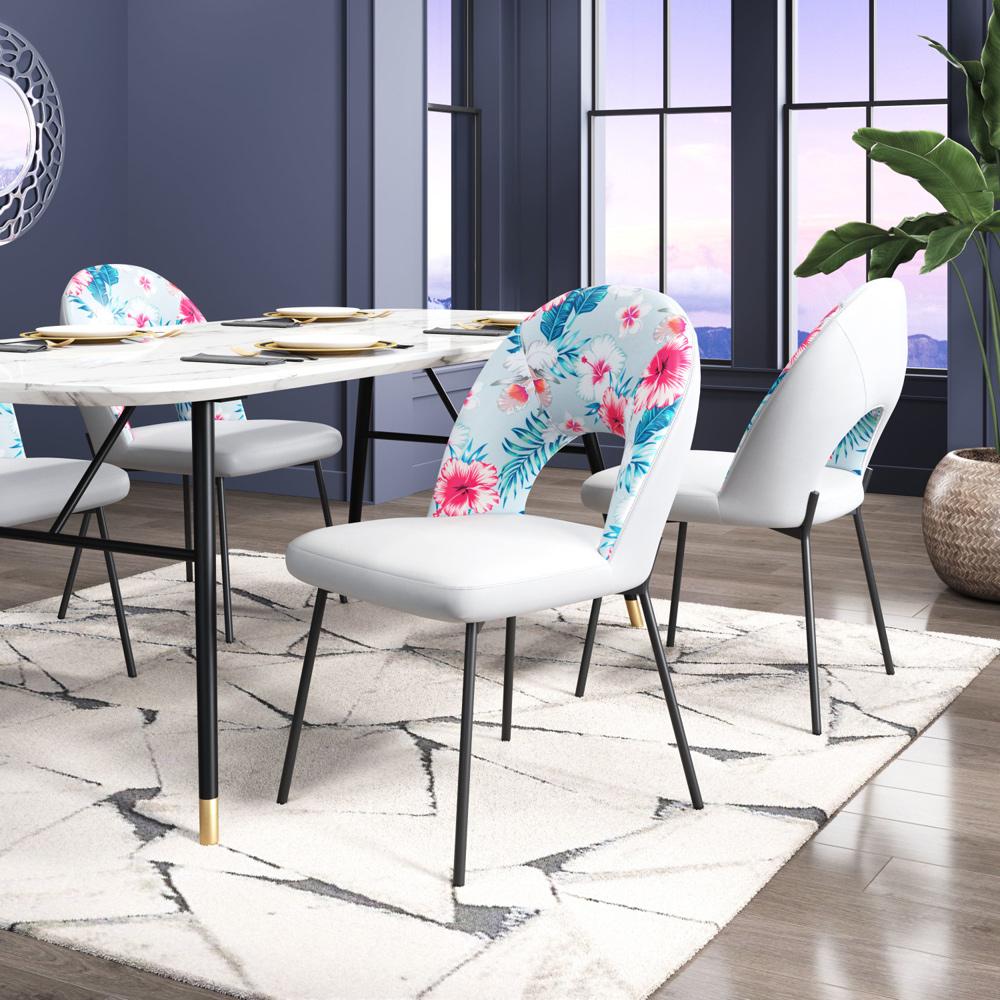 Zuo Modern - Torrey Dining Chair (Set of 2) Multicolor Print & Gray - 109365 veiw 5